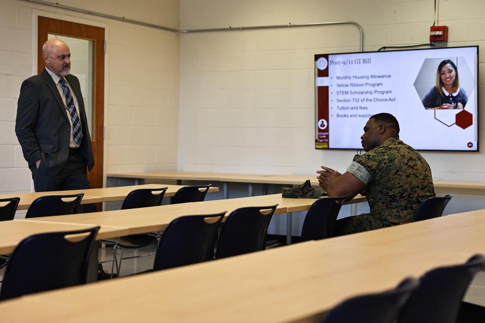 Post 9/11 GI Bill rates discussed during a military education session