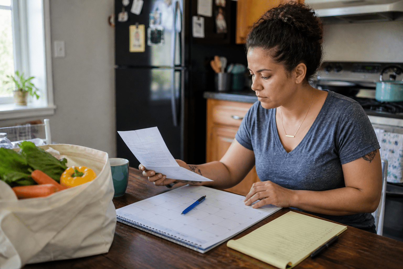 Summer EBT 2026 payment dates checked beside a household grocery calendar